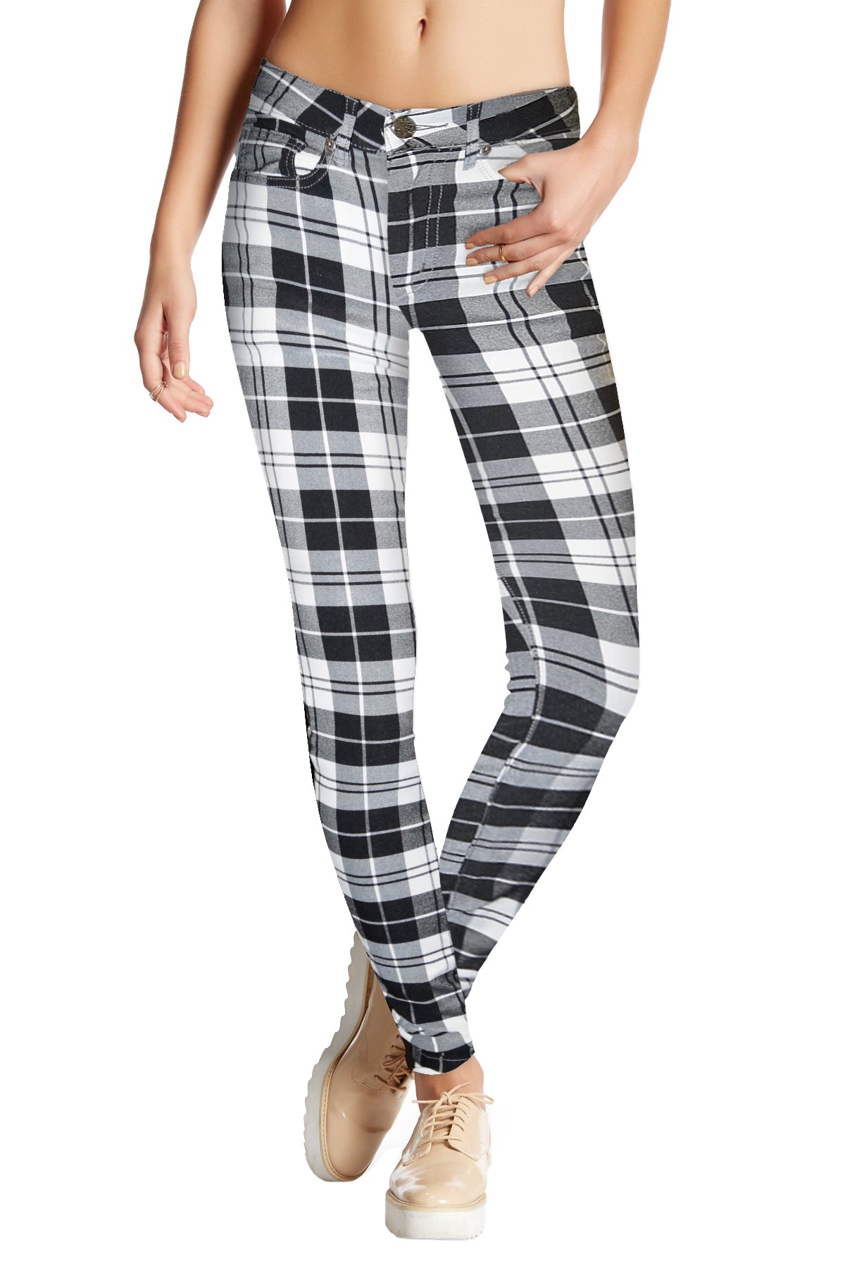 Womens Super Comfy Plaid Millenium Twill Pants