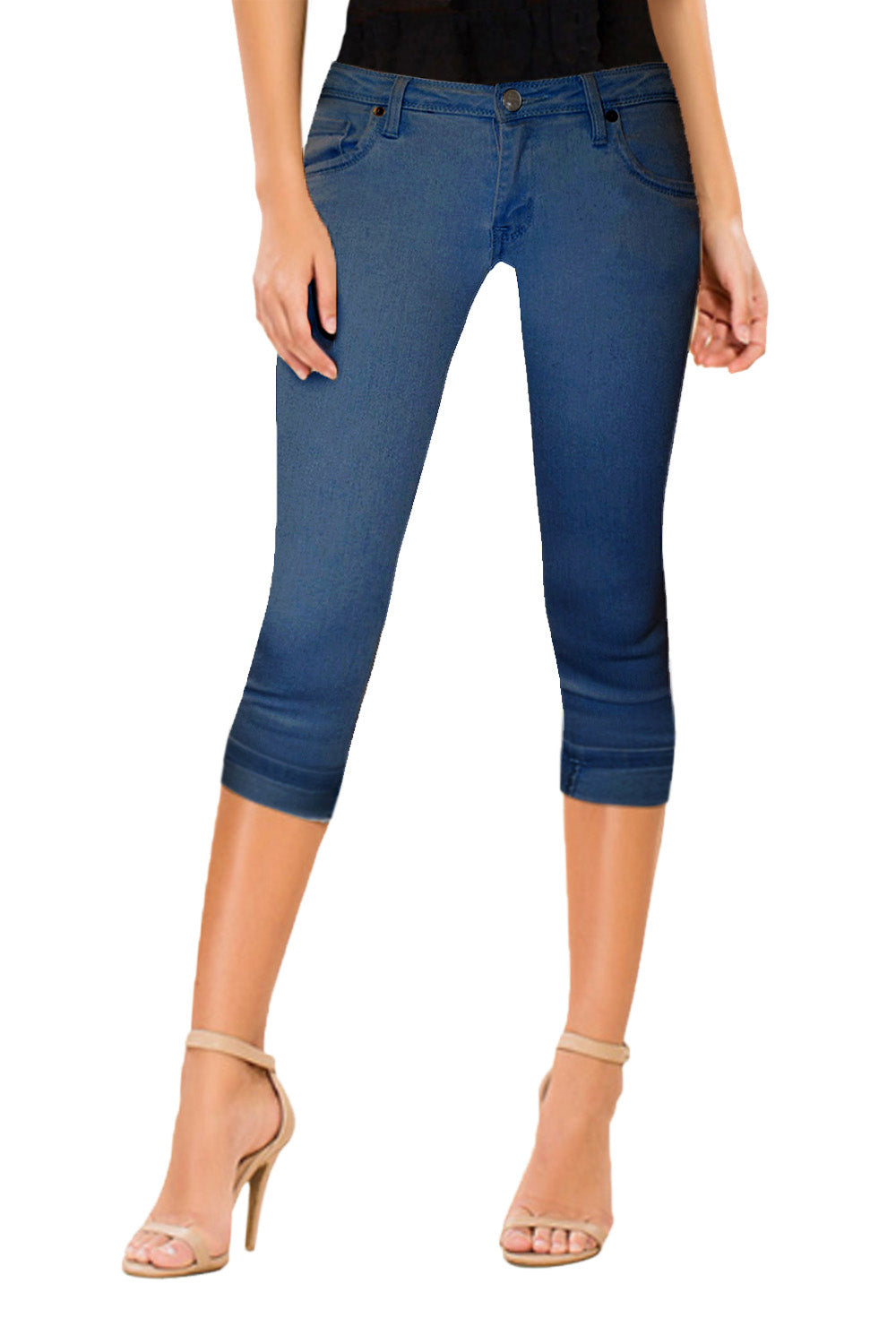 Women's Perfectly Shaping Stretchy Denim Capri Jeans