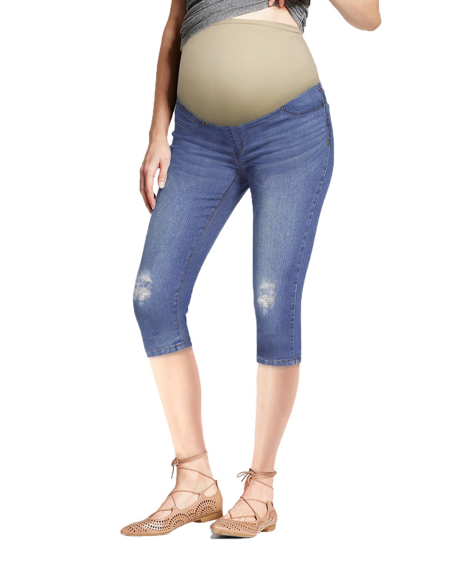 Maternity Women Super Comfy Stretch Capri